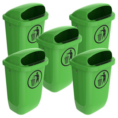 5er pack sulo papierkorb grün - 5er,
