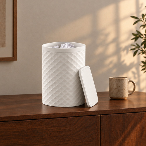 Abfalleimer tisch rautenrelief - tisch,