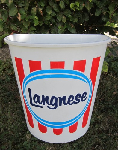Langnese eis creme - eis-creme, papierkorb