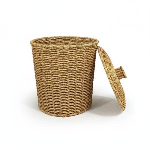 Rattan mülleimer mit - rattan, deckel